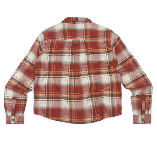 Long Sleeve: Women's Flannel Check Shirt (orange)