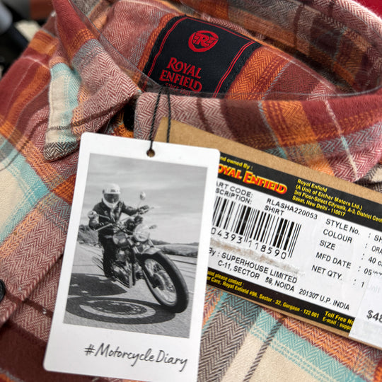 Long Sleeve: Women's Flannel Check Shirt (orange)