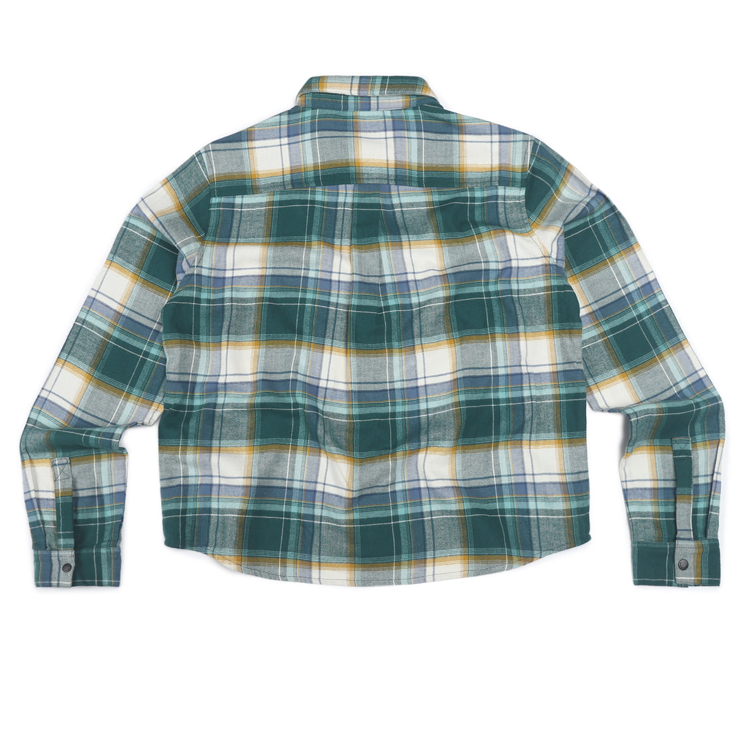 Long Sleeve: Women's Flannel Check Shirt (sea green)