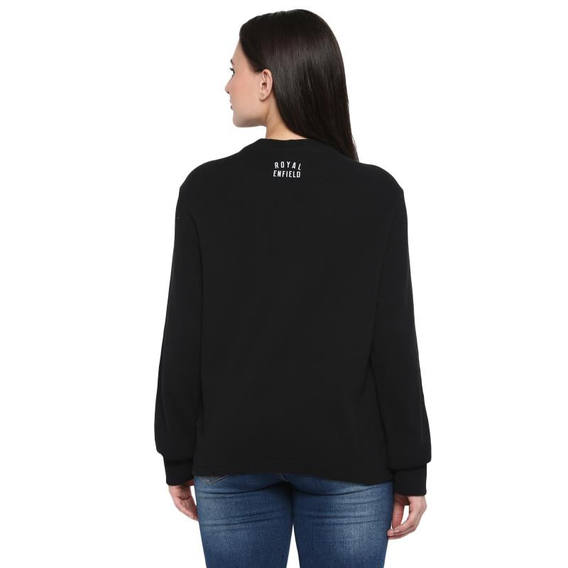 Long Sleeve: Women's Branded Waffle Henley Full Sleeve (black)