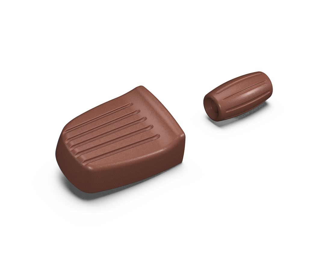 Royal Enfield Foot Control Rubbers (Brown) kxa00183