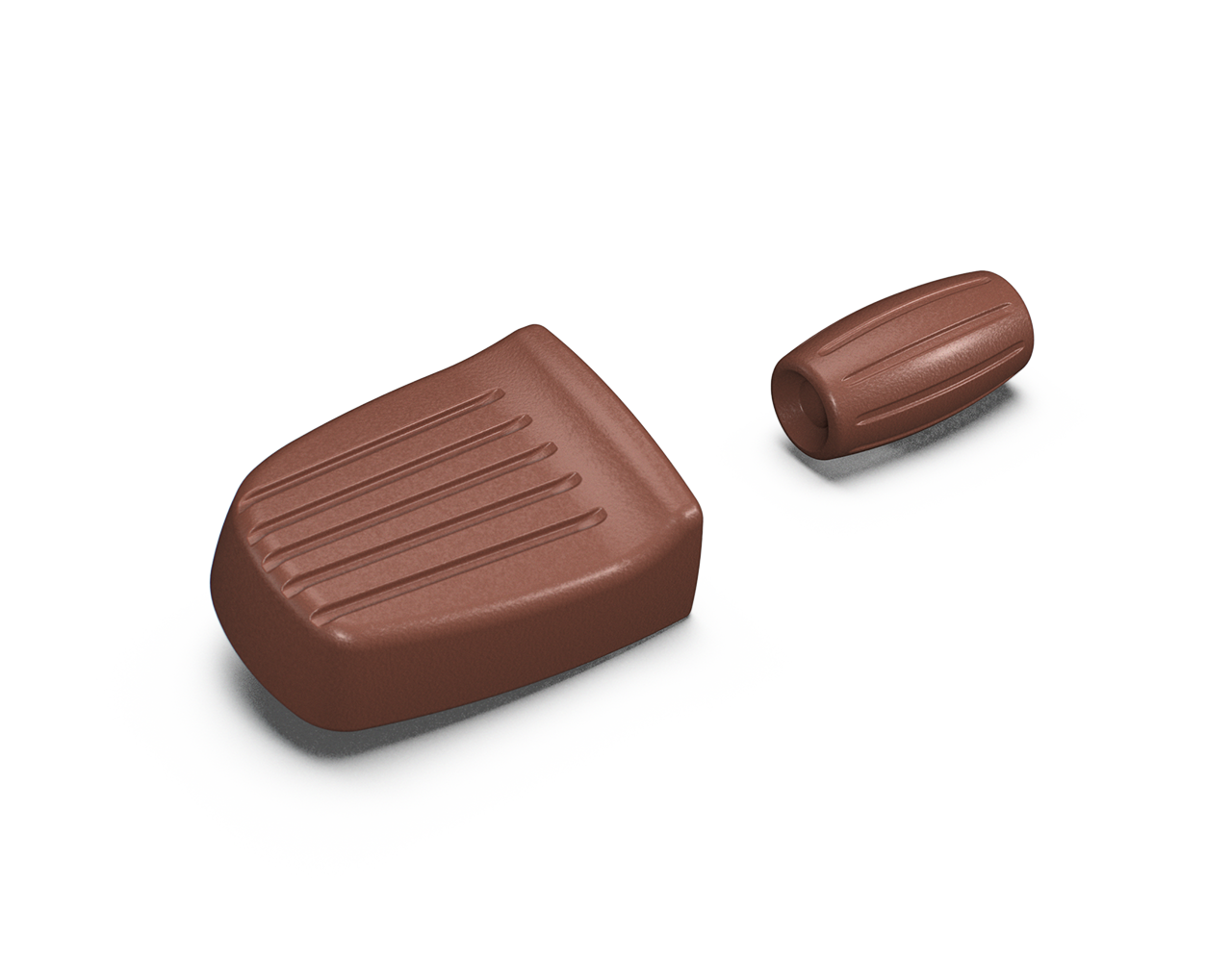 Royal Enfield Foot Control Rubbers (Brown) kxa00183