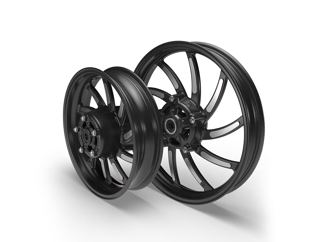 Royal Enfield Style 1 Alloy Wheels (F/R Pair) - (Black) kxa00217
